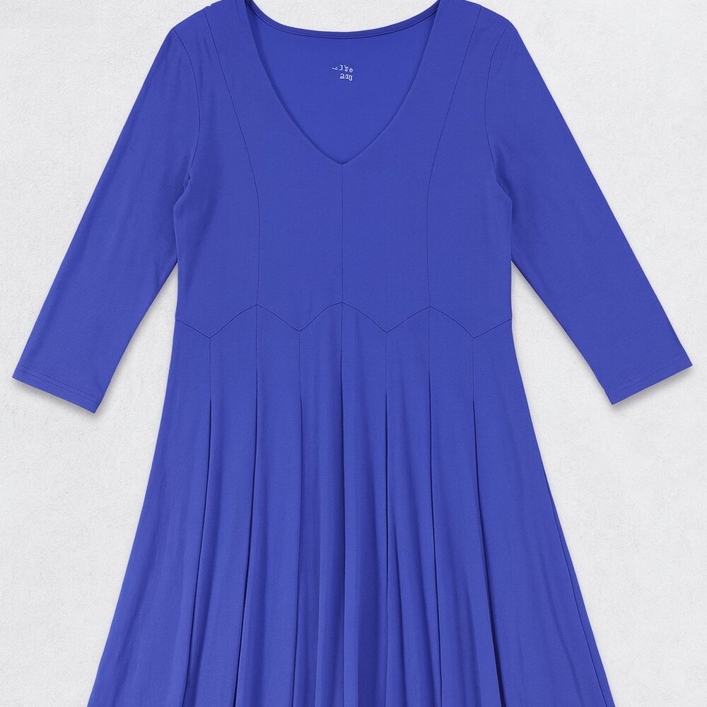 Soft Surroundings Dress Womens Small Purple Long Sleeve Midi A Line Flowy BOHO